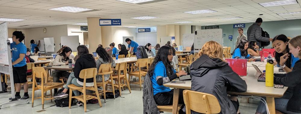 Students at AATC room at Shields Library
