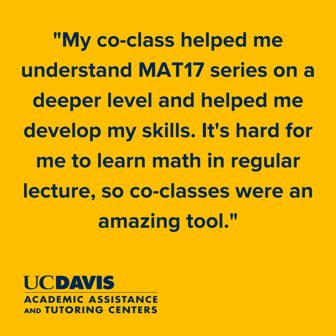 student testimonial about math from evaluations forms